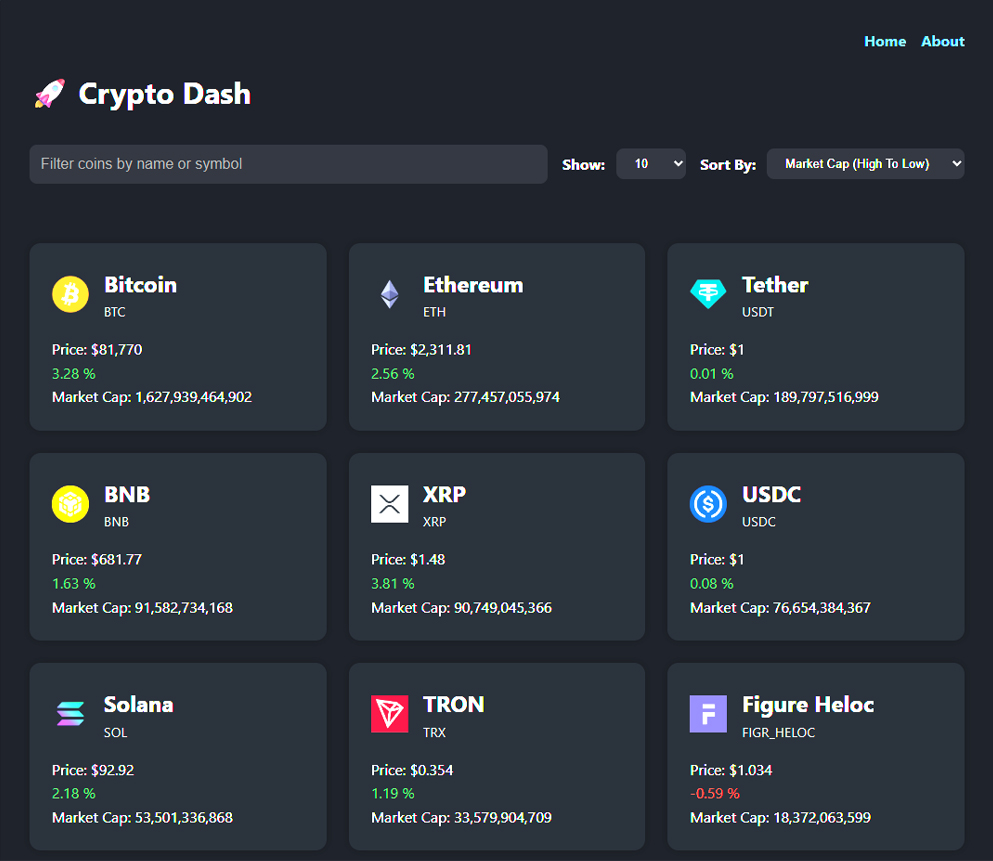 Crypto Dash